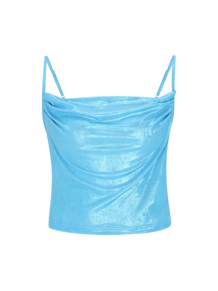 Women Top in light blue metallic