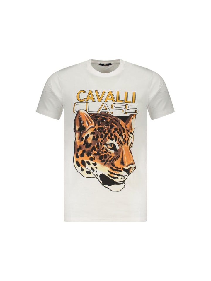 Weiß Baumwolle Herren T-Shirt