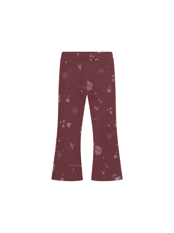 Leggings Flared All Over Print in Crushed Berry