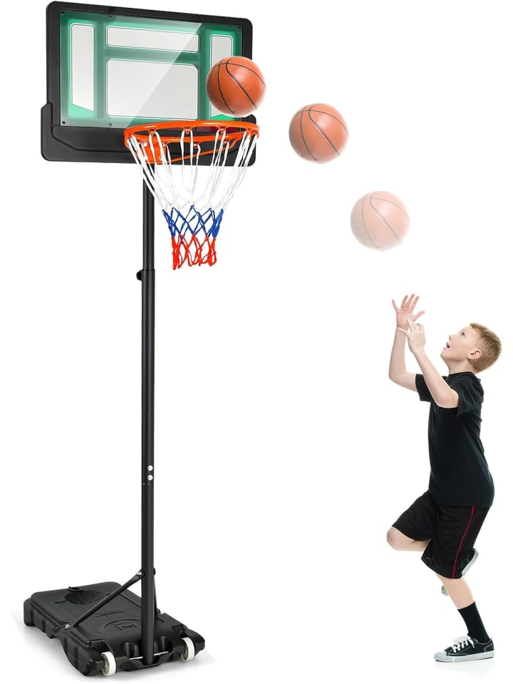 90-210 cm Basketballständer in Grün