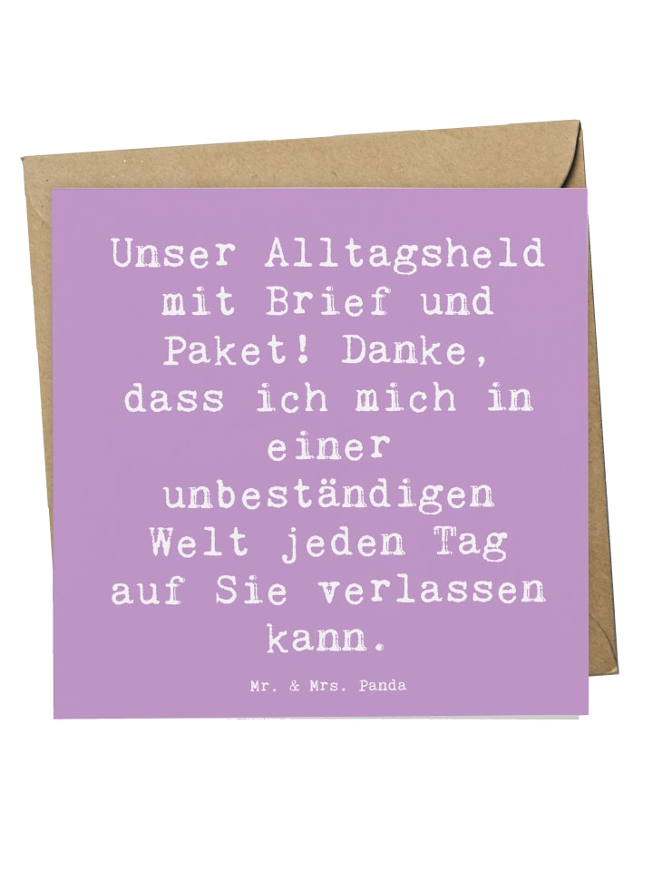 Glückwunschkarte Spruch Briefe & Pakete mit Spruch in Lavendeltraum