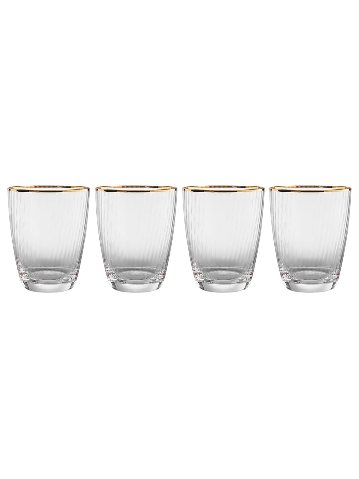 Butlers Wasserglas GOLDEN TWENTIES 4er-Set in Durchsichtig