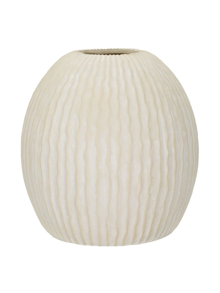 Cremefarbene Magnesiumvase, ø 36,5 x 38 cm