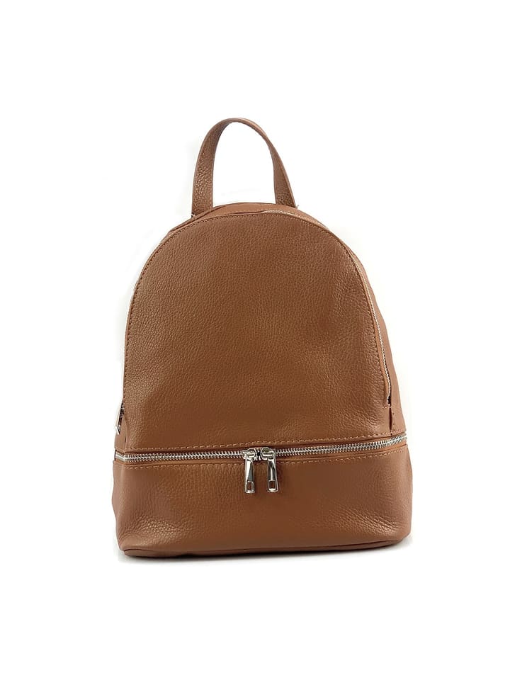 Leder Cityrucksack Florence Rucksack tan, hellbraun ca. 32cm