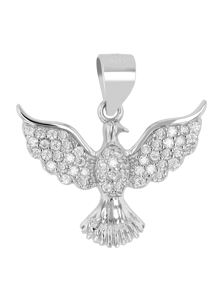 Damen Anhänger aus 925 Silber mit Zirkonia in silber