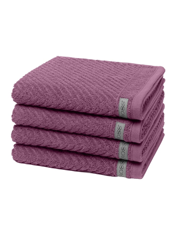 4 X Handtuch im Set Smart in Beere