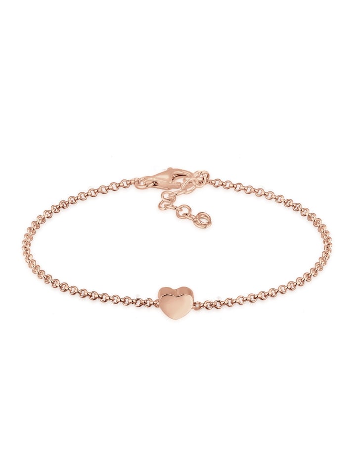 Armband 925 Sterling Silber Herz in Rosa