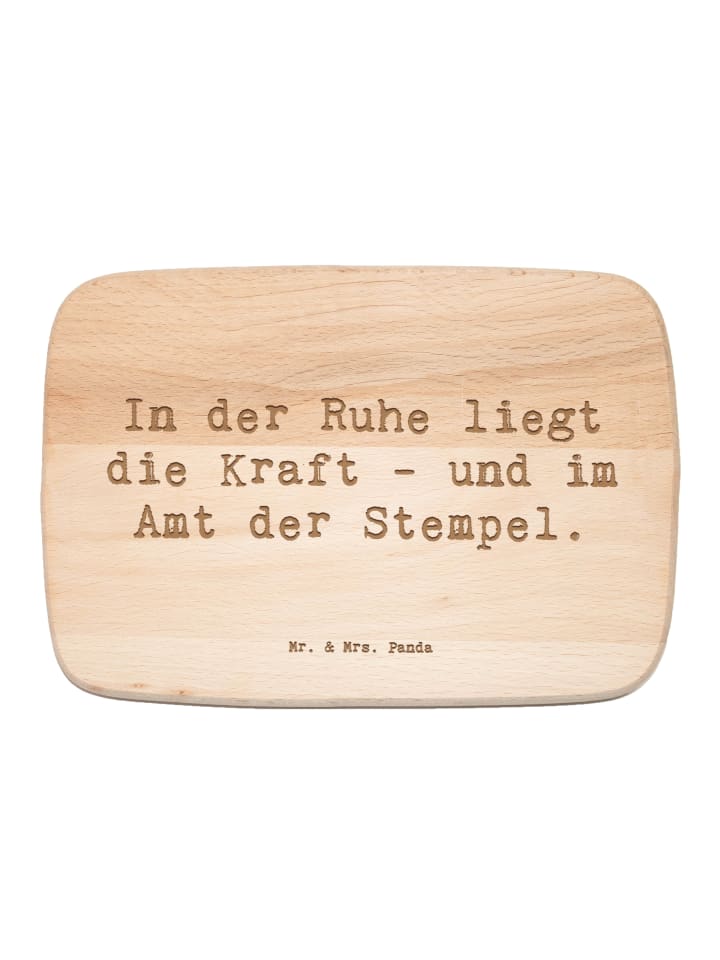 Holzschneidebrett Spruch Beamtin Kraft mit Spruch in Transparent