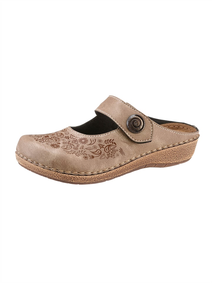 Clogs in taupe