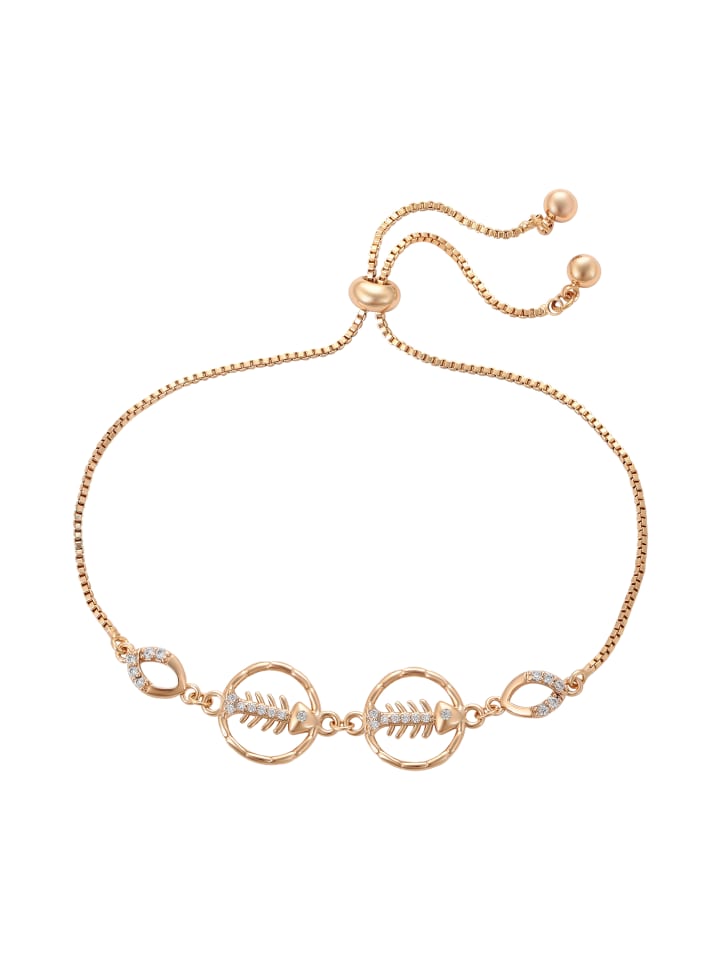 Women Box Chain Bracelet in Rose Gold