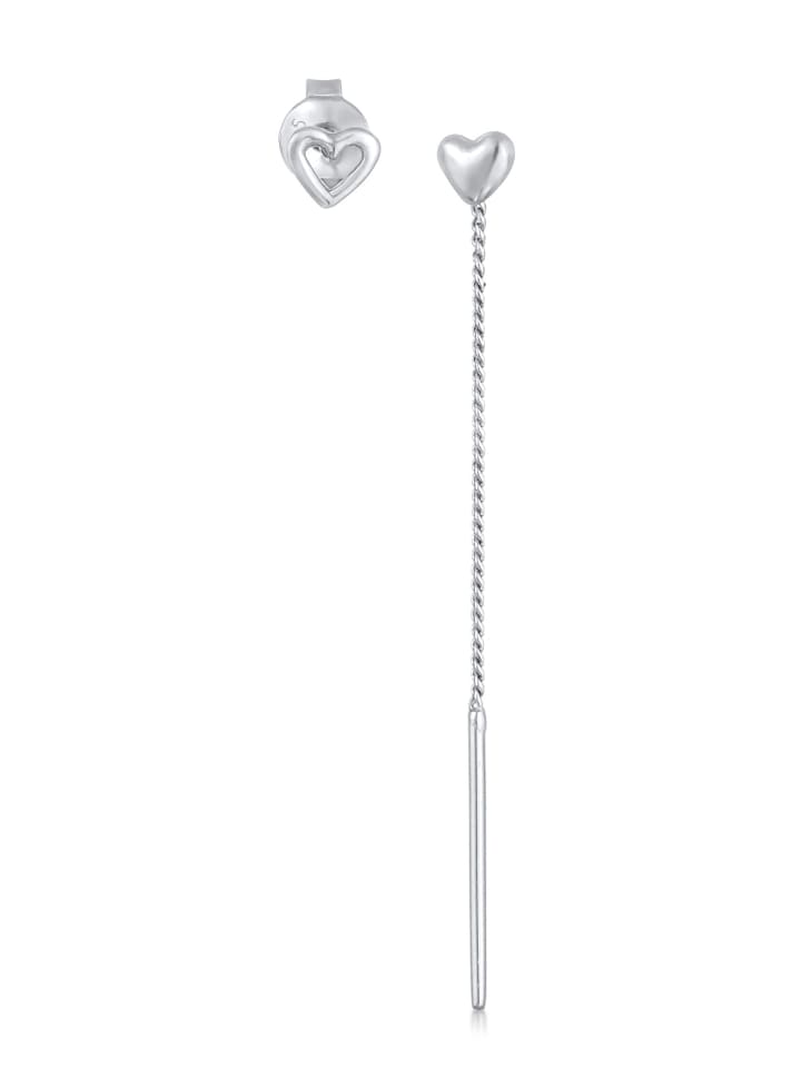 Ohrringe 925 Sterling Silber Herz in Silber