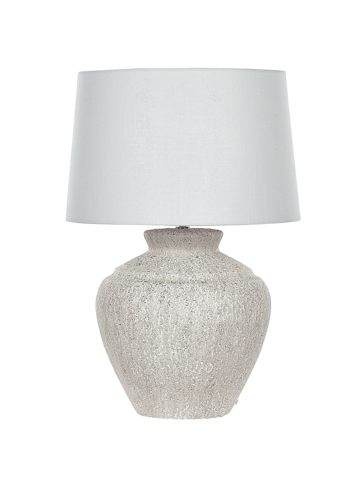 Tischleuchten CAINE in Beige/Weiß - (W) 40 x (H) 60 x (L) 40 cm