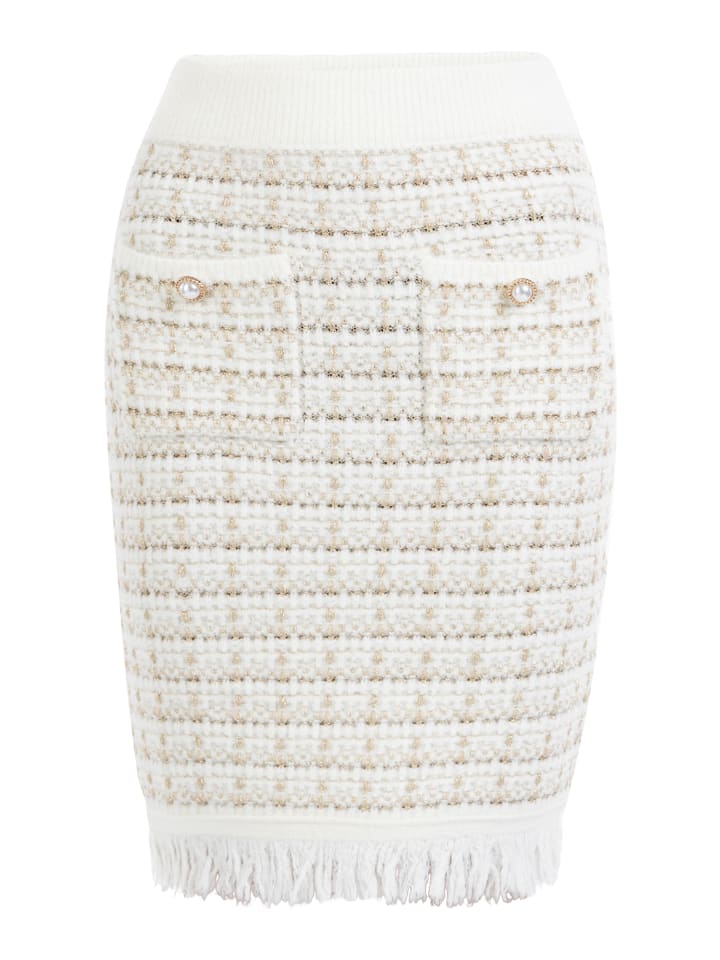 Damen Strickrock in Weiss