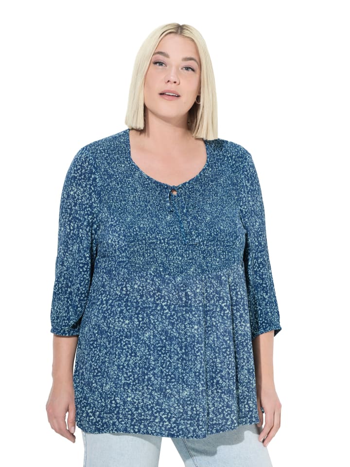 Bluse in dunkelblau