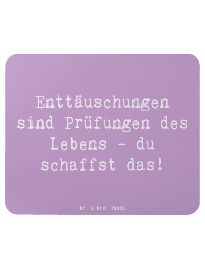 Mouse Pad Spruch Mit Enttäuschungen umgehen mit... in Lavendeltraum