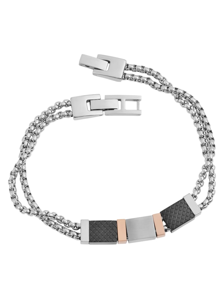 Herren Armband aus Edelstahl 21 cm in schwarz