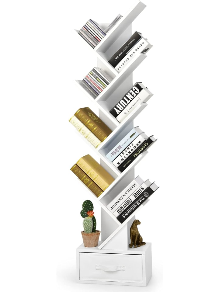 Bücherregal in Baumform in Weiß