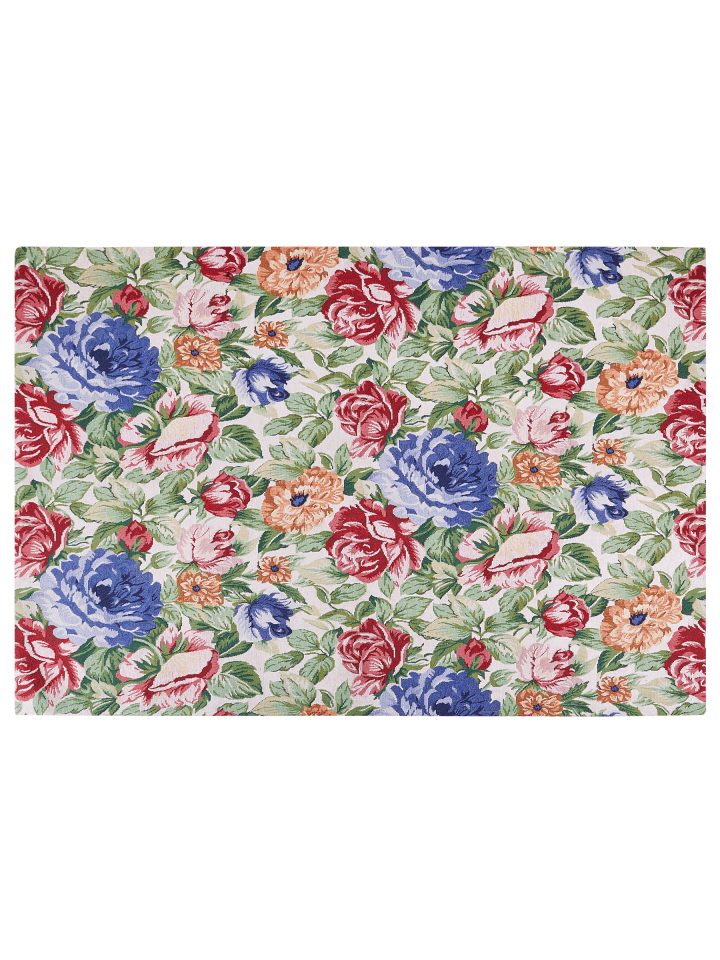Geflochtener Teppich FARWAN in Bunt/Grün/Rot - (W) 200 x (L) 300 cm