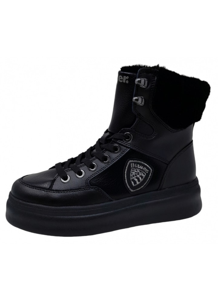 Schnürstiefel Emery01 in Schwarz