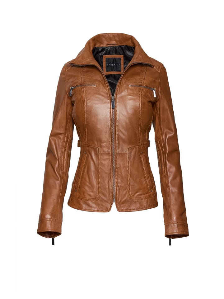 Lederjacke in cognac
