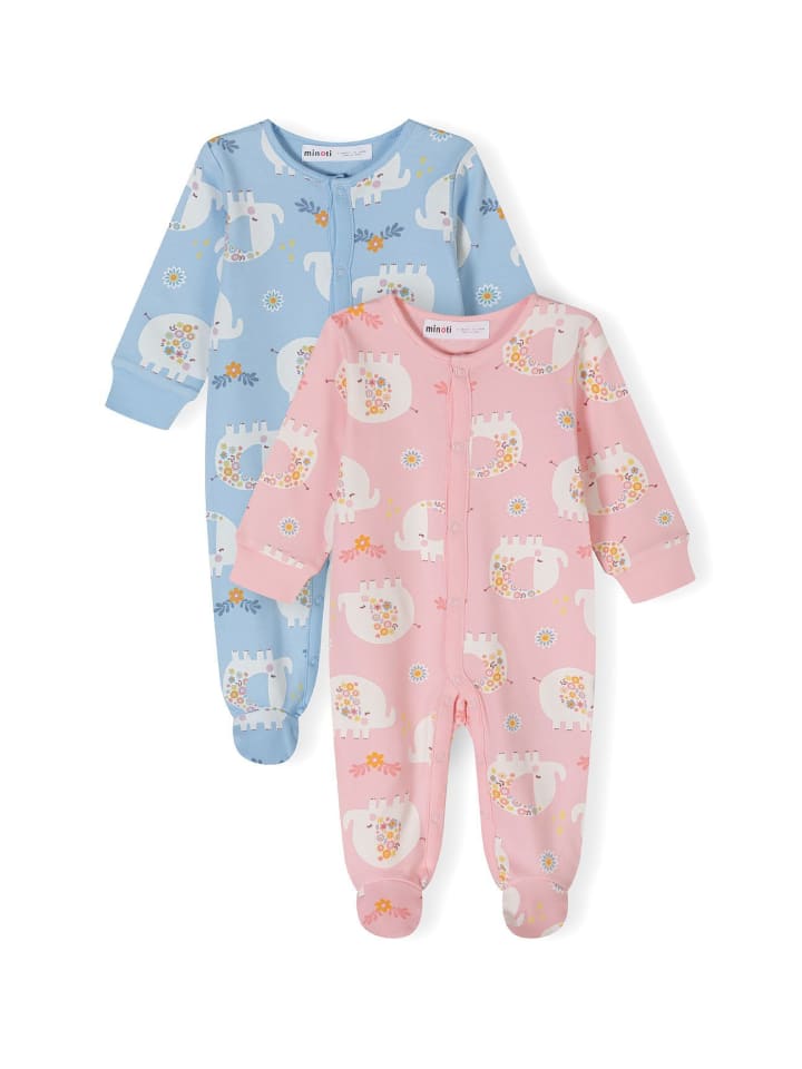 2er. Set: Strampler 24babypack20 in hellblau