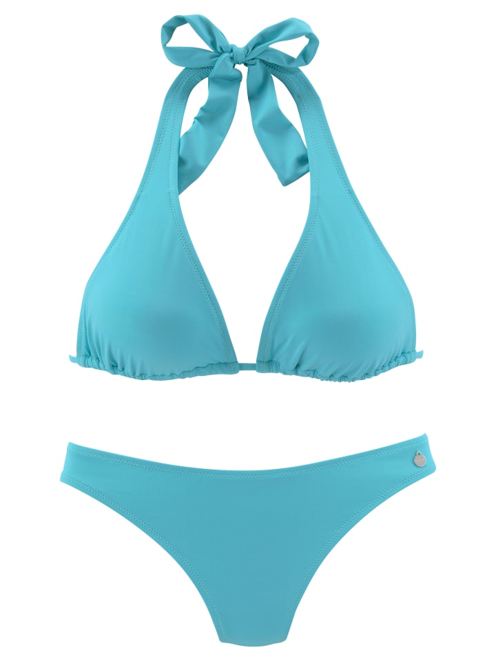Triangel-Bikini in türkis