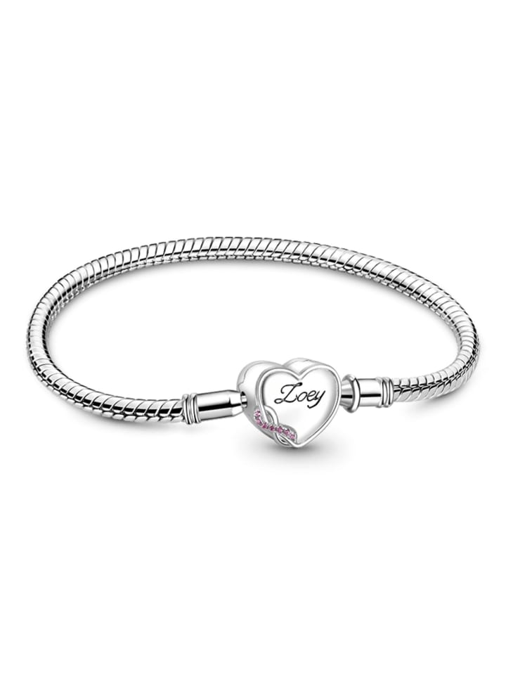 Sterling Silber Herz Armband 19 cm
