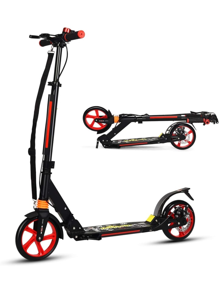 Cityroller Tretroller in Schwarz