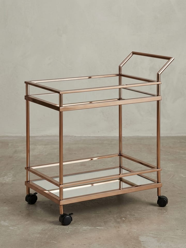 Design Servierwagen Dunkles 2 Ebenen mit Bremsen, Beistelltisch