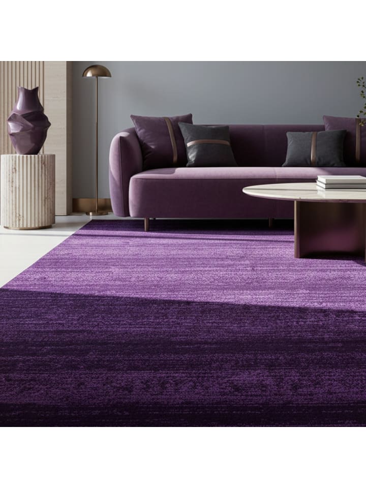 Teppich Kurzflor Waschbar Einfarbig INN Strapazierfähig OEKO-TEX in Violett