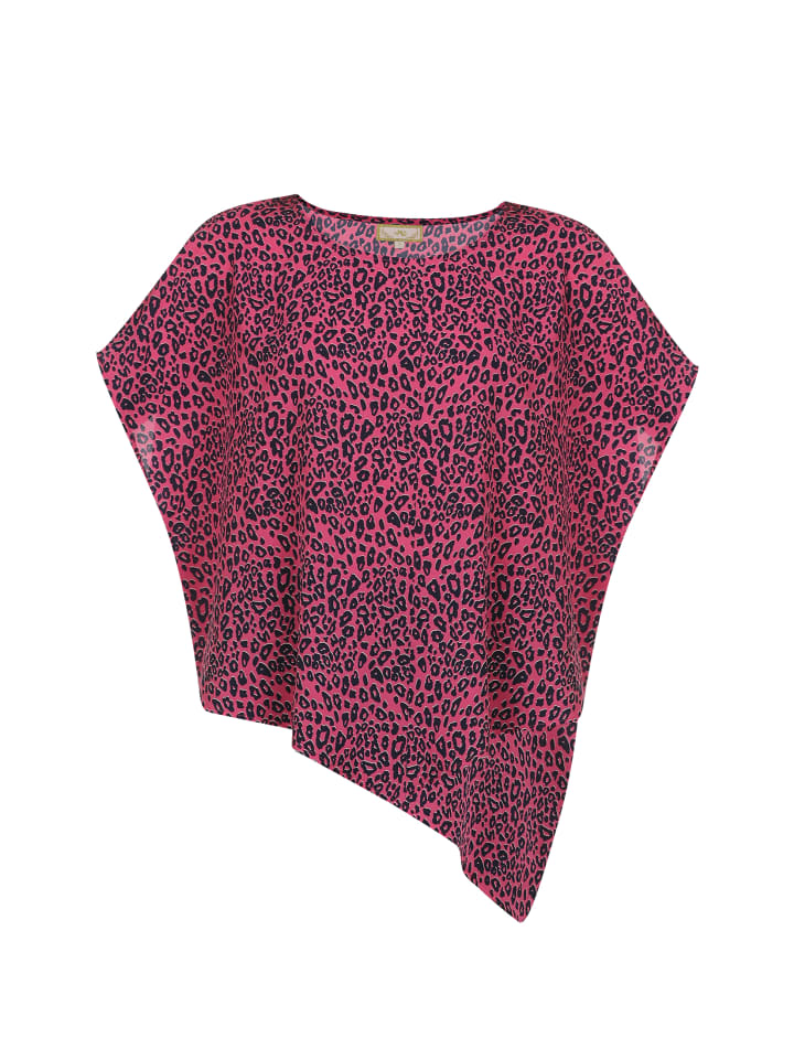 Damen Shirt in Neon Pink Leo