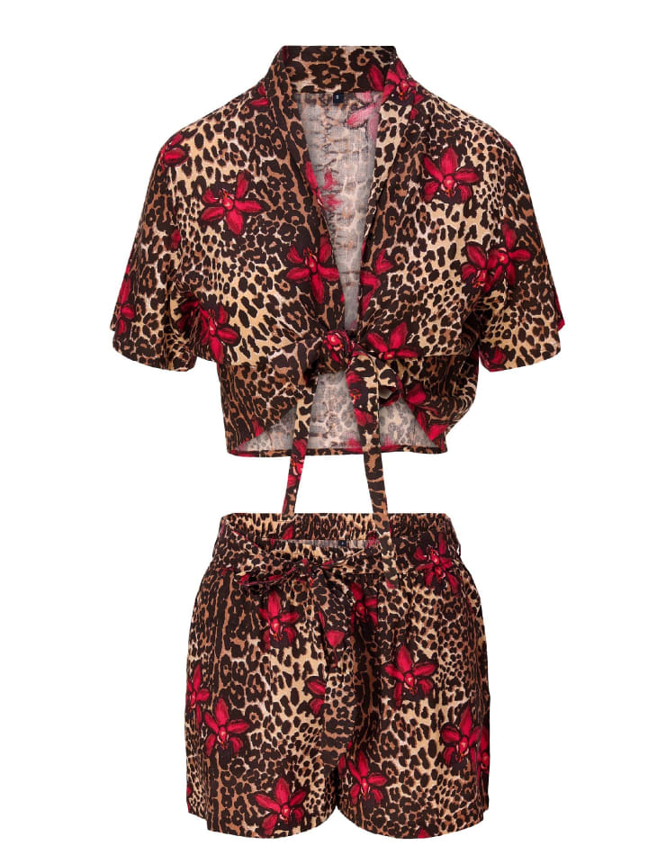 Shortama Set Leopard print