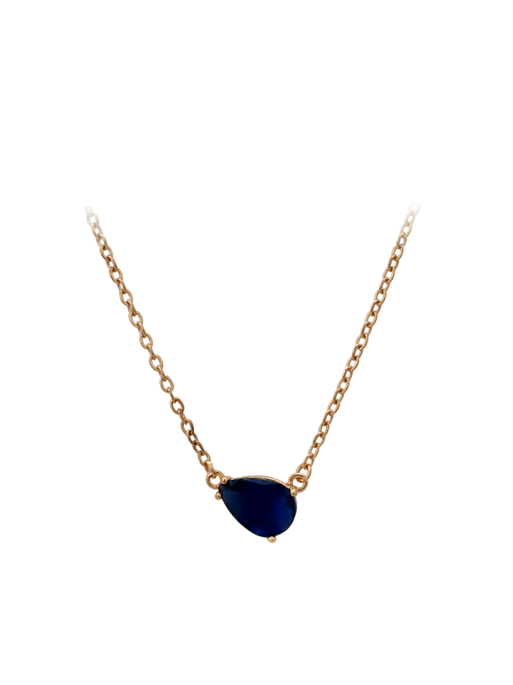 Women Necklace in Rose Gold Navy