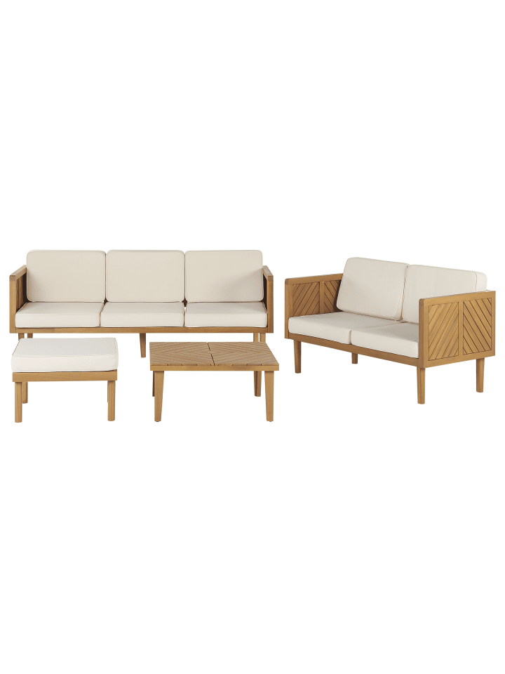 4-tlg Sitzgruppe BARATTI in Braun/Beige