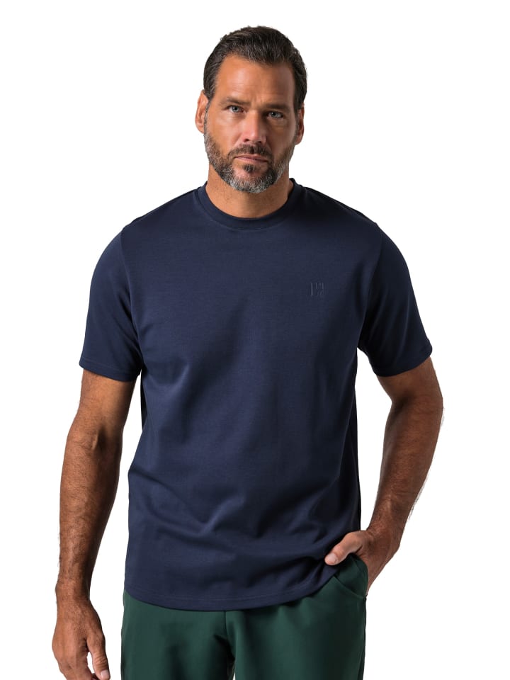 Kurzarm T-Shirt in navy blau
