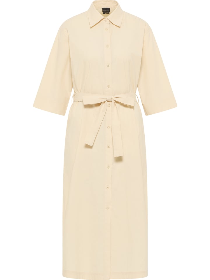 Damen Hemdkleid in Hellbeige