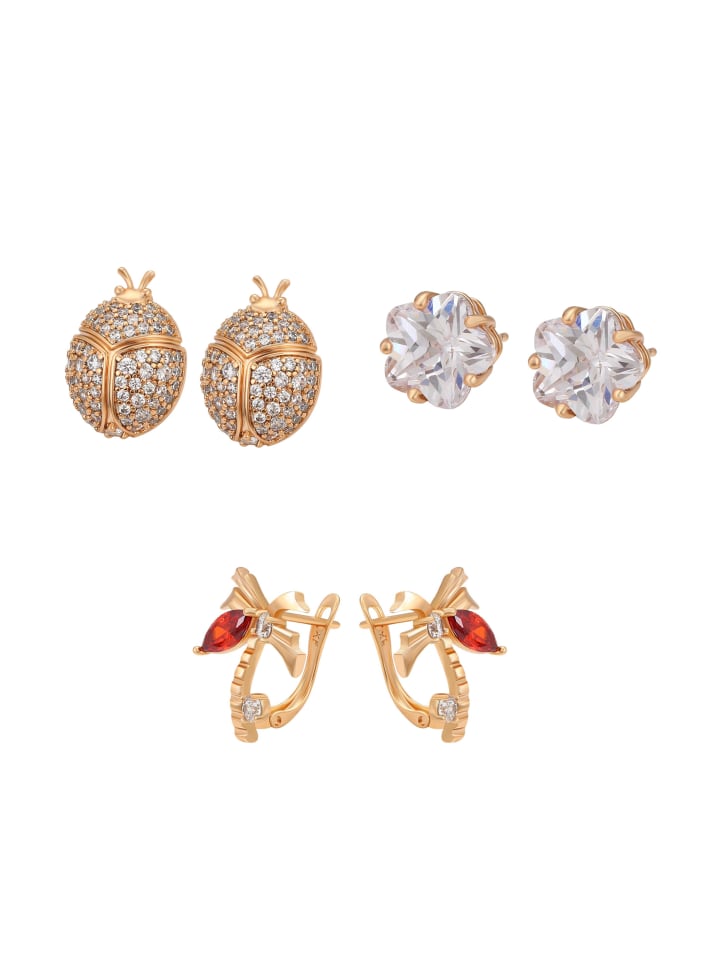 Women Earrings Set in gold