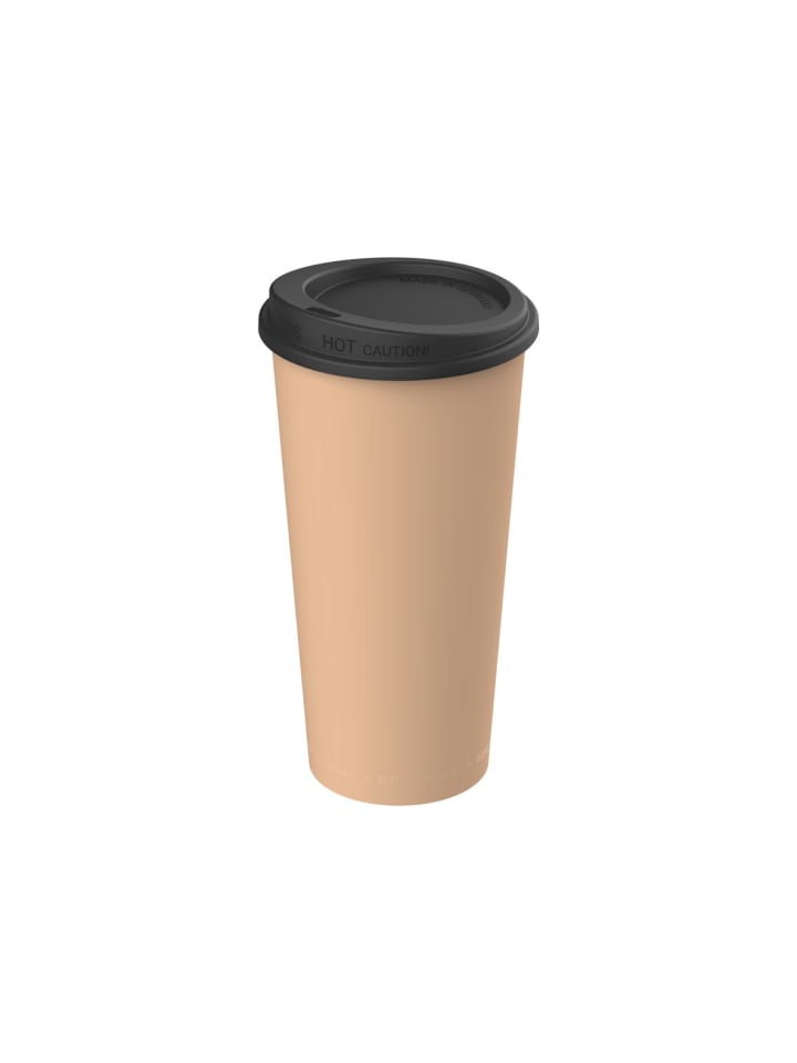 Kaffeebecher "ToGo" in beständiges braun/schwarz - 400 ml