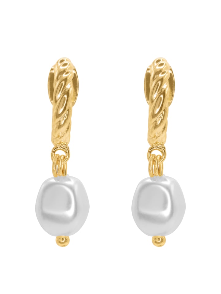 Ohrstecker mit Perle Jana goldfarben in goldfarben
