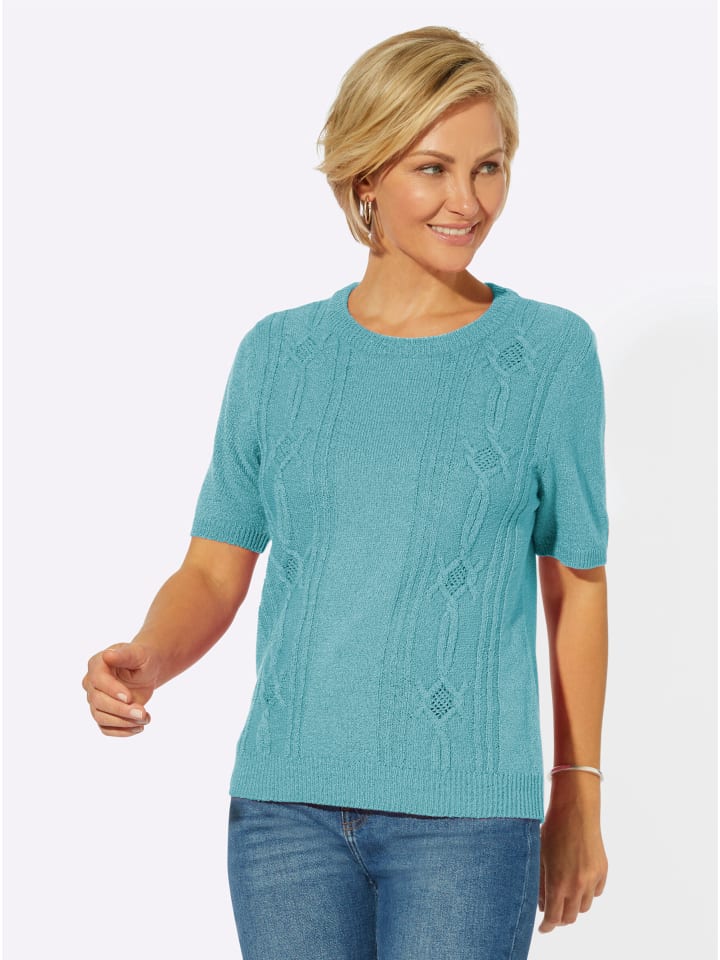 Pullover in aquamarin