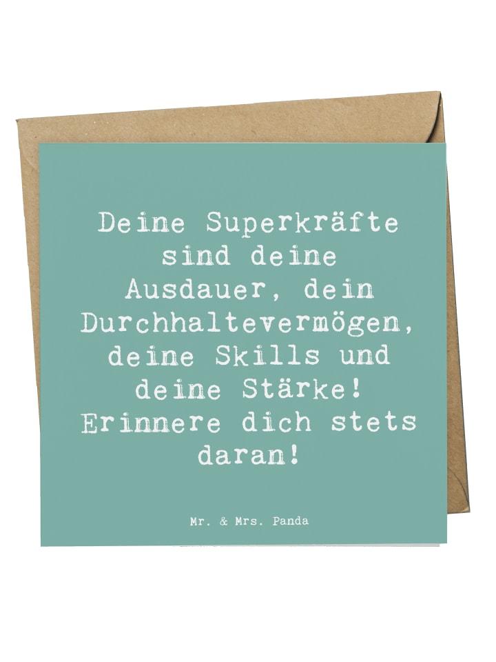 Grußkarte Spruch Sportliche Wettkämpfe Superkrä... in Meeresbrise