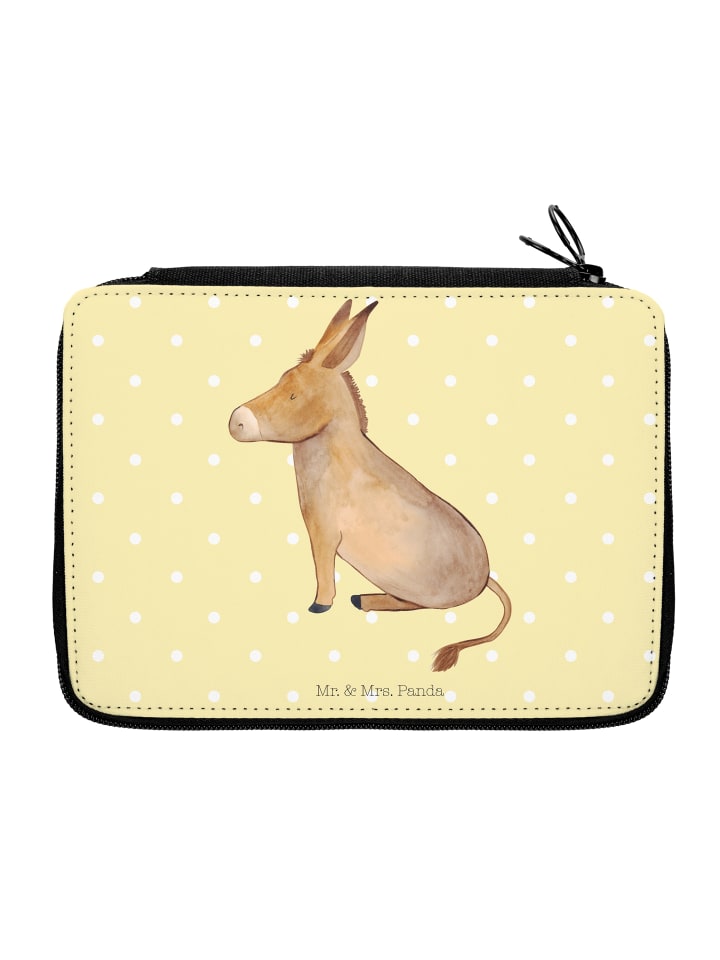Federtasche Esel ohne Spruch in Gelb Pastell