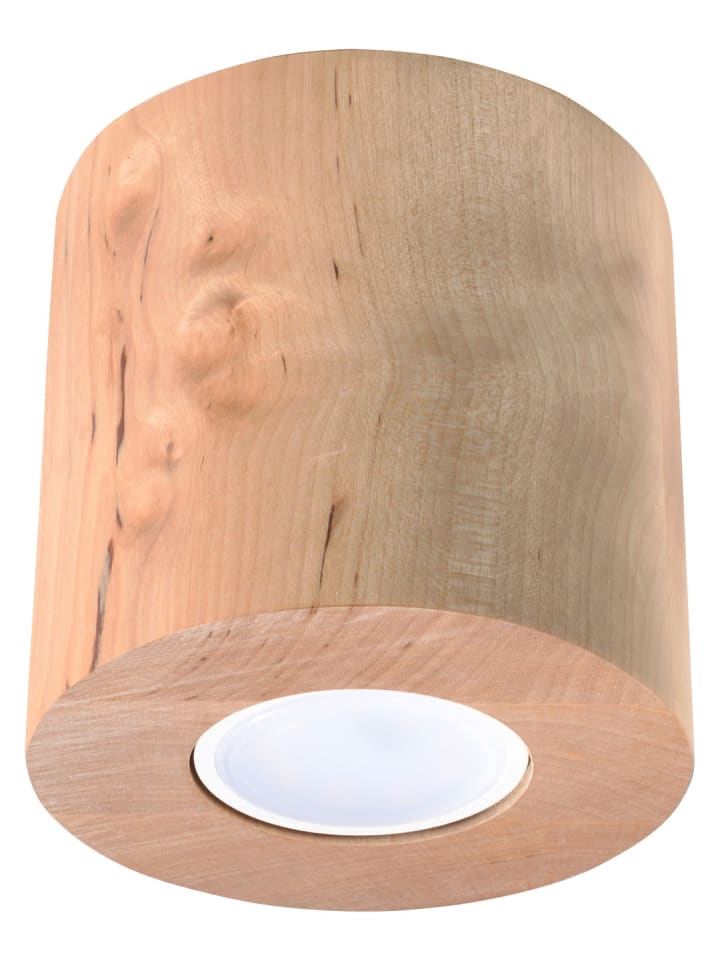Deckenleuchte RODA in Natur Holz runde Lampe loft style 1xGu10 LED NICE LAMPS