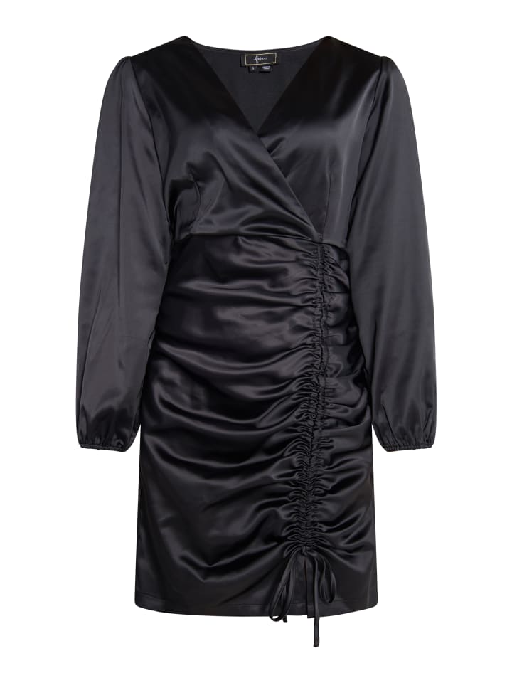 Damen Minikleid Aus Satin in Schwarz