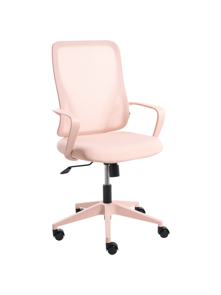 Professioneller Bürostuhl LUMA in Rosa - (W) 60 x (H) 98 x (L) 60 cm