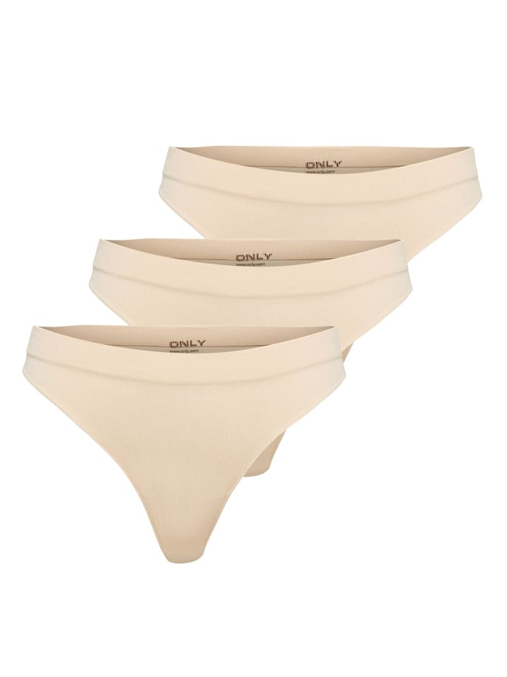 String 3er Pack in Beige
