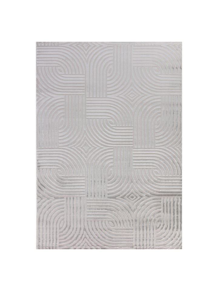 Kurzflor Teppich Sahara 1112 in Silber