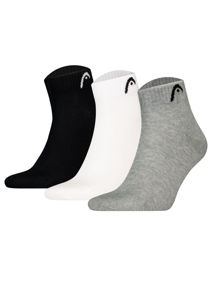 Socken 3er Pack in Schwarz/Grau/Weiß