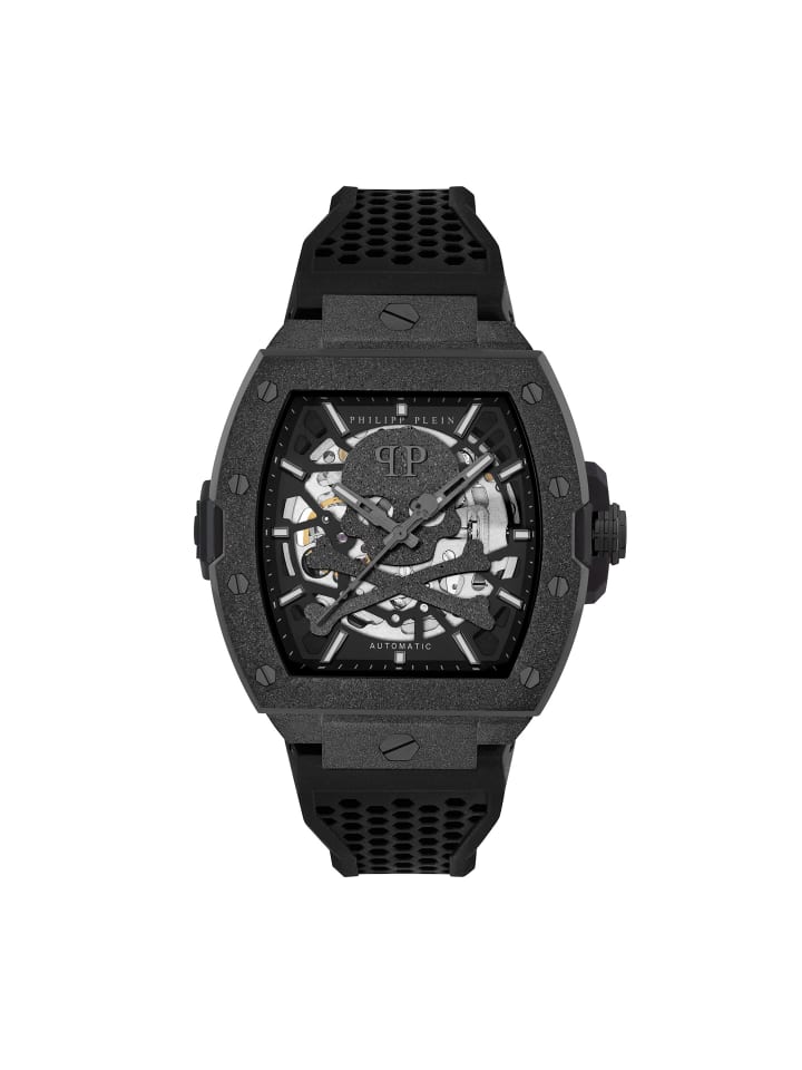 Armbanduhr THE SKELETON AUTO in schwarz-schwarz