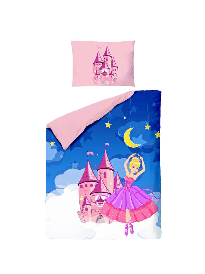 2 tlg. Renforcé Bettwäsche 100x135cm Prinzessin in Lila